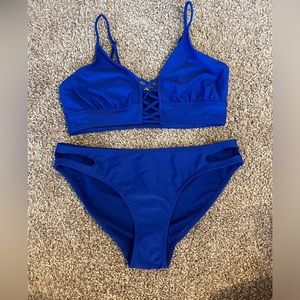 Royal blue bikini set